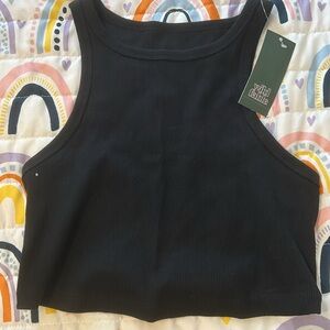 Wild Fable Black Sleeveless Crop Tank Top